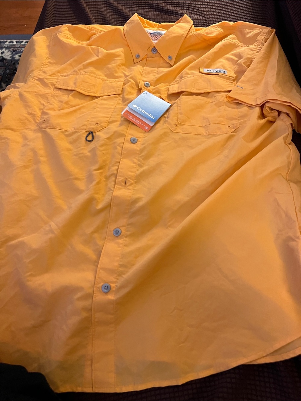 Columbia Yellow Short Sleeve Distant Water Shirt